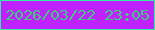 文字の大きさ：2、枠の色：33eea1、背景の色：be23ff、文字の色：3ccc7a 無料ブログパーツのブログ時計