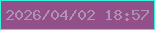 文字の大きさ：2、枠の色：33f3d8、背景の色：915089、文字の色：b192b4 無料ブログパーツのブログ時計