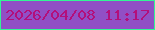 文字の大きさ：1、枠の色：33f595、背景の色：914fc5、文字の色：b30f7b 無料ブログパーツのブログ時計