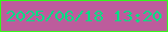 文字の大きさ：2、枠の色：33f71c、背景の色：bd5c9c、文字の色：01de85 無料ブログパーツのブログ時計