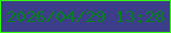 文字の大きさ：5、枠の色：33f810、背景の色：3d3e8a、文字の色：067f1b 無料ブログパーツのブログ時計