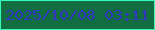 文字の大きさ：5、枠の色：33f9bb、背景の色：126d41、文字の色：3136c0 無料ブログパーツのブログ時計