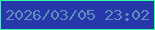 文字の大きさ：1、枠の色：33fea6、背景の色：2738aa、文字の色：5d8ebc 無料ブログパーツのブログ時計