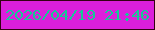 文字の大きさ：5、枠の色：340013、背景の色：db1fdb、文字の色：16c897 無料ブログパーツのブログ時計