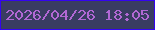 文字の大きさ：5、枠の色：3404f1、背景の色：393c62、文字の色：b268d5 無料ブログパーツのブログ時計