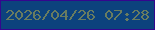文字の大きさ：3、枠の色：34068e、背景の色：0c427d、文字の色：697c60 無料ブログパーツのブログ時計