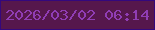 文字の大きさ：5、枠の色：34087d、背景の色：56174c、文字の色：903db4 無料ブログパーツのブログ時計