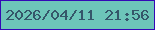 文字の大きさ：1、枠の色：3408b6、背景の色：6dc5b9、文字の色：35566a 無料ブログパーツのブログ時計