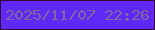 文字の大きさ：4、枠の色：340938、背景の色：6028f5、文字の色：8664a2 無料ブログパーツのブログ時計