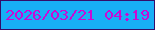 文字の大きさ：4、枠の色：340d6a、背景の色：18aff6、文字の色：ca09d4 無料ブログパーツのブログ時計