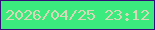 文字の大きさ：3、枠の色：340e77、背景の色：3ceb7d、文字の色：d8d8b9 無料ブログパーツのブログ時計