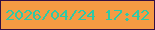 文字の大きさ：5、枠の色：340f42、背景の色：f59b43、文字の色：2fc9a7 無料ブログパーツのブログ時計