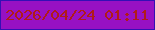 文字の大きさ：2、枠の色：340fb5、背景の色：9711c3、文字の色：b01b19 無料ブログパーツのブログ時計