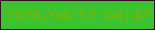 文字の大きさ：4、枠の色：341122、背景の色：39c32e、文字の色：7bb106 無料ブログパーツのブログ時計