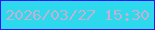 文字の大きさ：5、枠の色：3413f4、背景の色：2dd9ec、文字の色：c4b0d0 無料ブログパーツのブログ時計