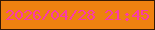 文字の大きさ：3、枠の色：341904、背景の色：ee8110、文字の色：fb3aa8 無料ブログパーツのブログ時計