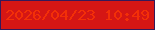 文字の大きさ：1、枠の色：341959、背景の色：d51614、文字の色：f32f08 無料ブログパーツのブログ時計