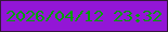 文字の大きさ：5、枠の色：341a39、背景の色：9316d6、文字の色：019e0a 無料ブログパーツのブログ時計