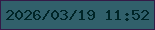 文字の大きさ：5、枠の色：341a47、背景の色：31606b、文字の色：002527 無料ブログパーツのブログ時計