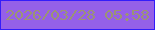 文字の大きさ：1、枠の色：341cfa、背景の色：9560e8、文字の色：9b9475 無料ブログパーツのブログ時計