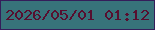 文字の大きさ：4、枠の色：341d5a、背景の色：37737a、文字の色：570f2f 無料ブログパーツのブログ時計