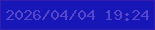 文字の大きさ：5、枠の色：341db0、背景の色：1717b7、文字の色：5645cd 無料ブログパーツのブログ時計