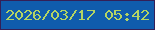 文字の大きさ：5、枠の色：341f57、背景の色：105cad、文字の色：b4d464 無料ブログパーツのブログ時計