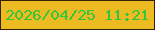 文字の大きさ：2、枠の色：342107、背景の色：ecbb21、文字の色：34c43d 無料ブログパーツのブログ時計