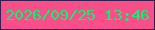 文字の大きさ：3、枠の色：342152、背景の色：f84f8b、文字の色：06f472 無料ブログパーツのブログ時計