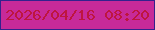 文字の大きさ：3、枠の色：34218d、背景の色：c72a99、文字の色：be153f 無料ブログパーツのブログ時計