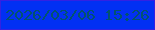 文字の大きさ：4、枠の色：3421e2、背景の色：0230f3、文字の色：025270 無料ブログパーツのブログ時計