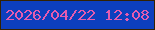 文字の大きさ：3、枠の色：342201、背景の色：0d3fbe、文字の色：e55caf 無料ブログパーツのブログ時計