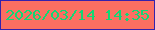 文字の大きさ：5、枠の色：3422ad、背景の色：fb6f62、文字の色：11d774 無料ブログパーツのブログ時計