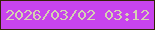 文字の大きさ：4、枠の色：342305、背景の色：c844ed、文字の色：d4d2b2 無料ブログパーツのブログ時計