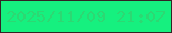 文字の大きさ：5、枠の色：342325、背景の色：16f07f、文字の色：2dd873 無料ブログパーツのブログ時計