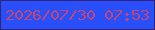 文字の大きさ：2、枠の色：34237b、背景の色：294ffb、文字の色：c34576 無料ブログパーツのブログ時計