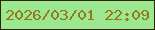 文字の大きさ：5、枠の色：342405、背景の色：9be891、文字の色：95781a 無料ブログパーツのブログ時計