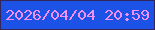 文字の大きさ：2、枠の色：34255a、背景の色：1c52e6、文字の色：f28ff5 無料ブログパーツのブログ時計