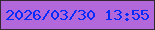 文字の大きさ：4、枠の色：34292e、背景の色：b268da、文字の色：032bfd 無料ブログパーツのブログ時計