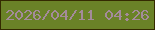 文字の大きさ：5、枠の色：342a00、背景の色：6a8227、文字の色：a48b9a 無料ブログパーツのブログ時計