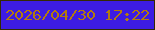 文字の大きさ：1、枠の色：342a03、背景の色：3d1ce3、文字の色：b37b0d 無料ブログパーツのブログ時計