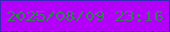 文字の大きさ：4、枠の色：342bb7、背景の色：b301f9、文字の色：30834f 無料ブログパーツのブログ時計