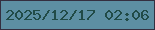 文字の大きさ：5、枠の色：342f40、背景の色：5d8fa3、文字の色：214b47 無料ブログパーツのブログ時計