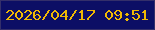 文字の大きさ：5、枠の色：342f6a、背景の色：0c0e65、文字の色：f0b904 無料ブログパーツのブログ時計