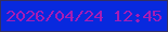 文字の大きさ：1、枠の色：343060、背景の色：0829de、文字の色：a51cb6 無料ブログパーツのブログ時計