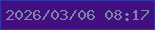 文字の大きさ：1、枠の色：3433ab、背景の色：420f80、文字の色：7d86a6 無料ブログパーツのブログ時計
