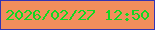 文字の大きさ：3、枠の色：3434b3、背景の色：f28e5c、文字の色：10d922 無料ブログパーツのブログ時計