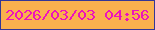 文字の大きさ：2、枠の色：343697、背景の色：fab04e、文字の色：ed12bc 無料ブログパーツのブログ時計
