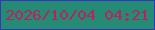 文字の大きさ：4、枠の色：3437bb、背景の色：258b75、文字の色：b62362 無料ブログパーツのブログ時計