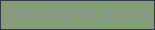 文字の大きさ：3、枠の色：34384a、背景の色：819e76、文字の色：8b939d 無料ブログパーツのブログ時計